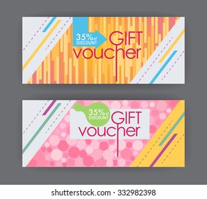 Gift voucher template .
