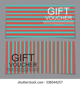 Gift Voucher Template with abstract background. Vector Illustration. EPS10