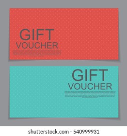 Gift Voucher Template with abstract background. Vector Illustration. EPS10