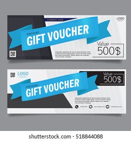 Gift voucher template, Background design coupon Vector illustration. 