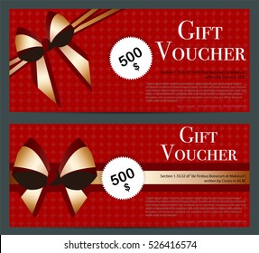 Gift voucher template background in vector.