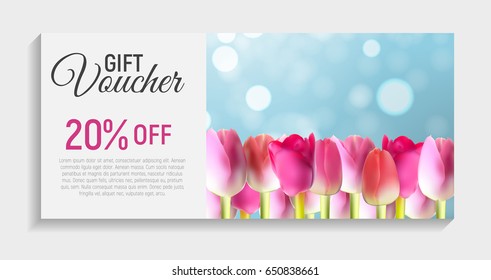 Gift Voucher Template Background. Vector Iillustration. EPS10