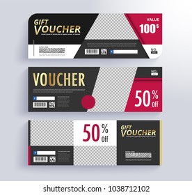 GIFT VOUCHER Template. Blank space for images.