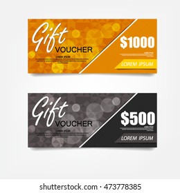 Gift voucher template. Can be use for shopping cards, discount coupon, banner, discount card , web design and other. Vector illustration. Abstract design