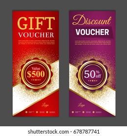 Vorlage für Geschenkgutscheine. Kann für Einkaufskarten, Rabatt-Gutschein, Banner, Rabatt-Karte, Web-Design und andere verwendet werden. Vektorgrafik. Abstraktes Design