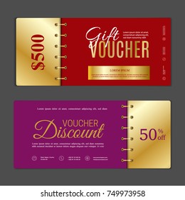 Gift voucher template. Can be use for shopping cards, discount coupon, banner, discount card , web design and other. Vector illustration. 