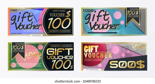 Gift voucher template card template with currency vector illustration abstract design illustration 