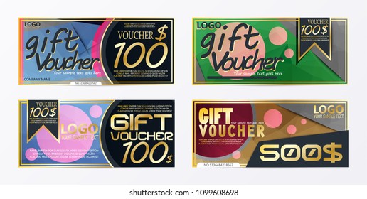 Gift voucher template card template with currency vector illustration abstract design illustration 
