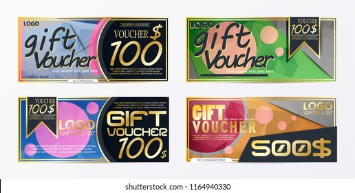 Gift voucher template card template with currency vector illustration abstract design illustration 