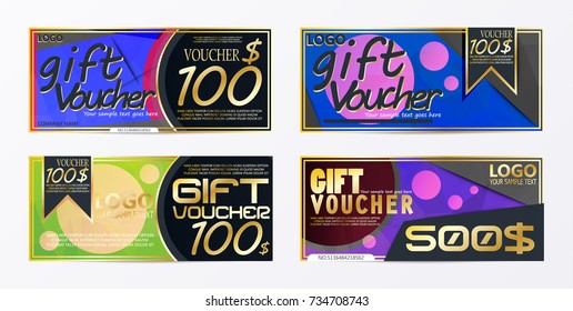 Gift voucher template card template with currency vector illustration abstract design illustration 