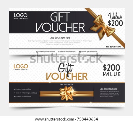 gift voucher template certificate coupon design stock vector gift certificate for business