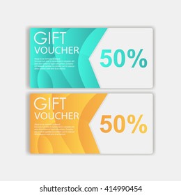 voucher template gift sale voucher certificate stock vector royalty