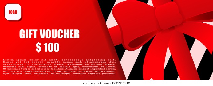 Gift Voucher Template, Christmas Background