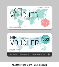 
Gift voucher template with clean and modern pattern. gift Voucher template with colorful pattern. bright concept. Vector illustration
