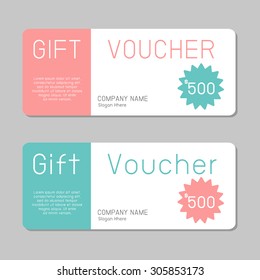 
Gift voucher template with clean and modern pattern. gift Voucher template with colorful pattern. bright concept. Vector illustration