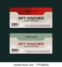 gift voucher template with clean and modern design and place for your business