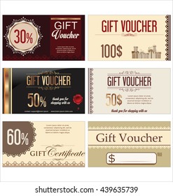 Gift voucher template collection