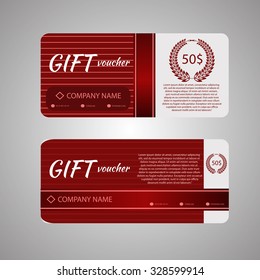 Gift voucher template with colorful line pattern eps 10 vector illustration