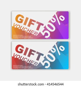 Gift voucher template with colorful modern style ,pop art design vector illustration