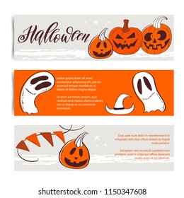 Gift Voucher template with colorful pattern. bright concept. Vector illustration, Halloween Voucher.