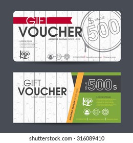 Gift voucher template with colorful pattern,cute gift voucher certificate coupon design template,Collection gift certificate business card banner calling card poster,Vector illustration