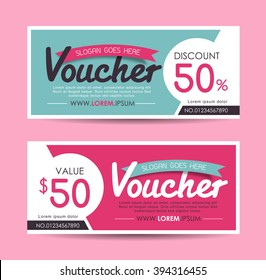 Gift voucher template with colorful pattern,Vector illustration