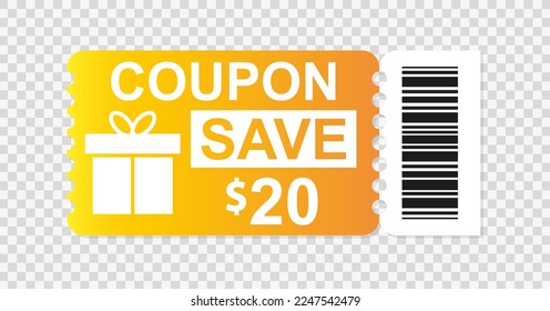 Gift Voucher. Template Coupon.Vector Illustration