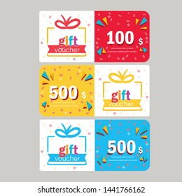 Gift voucher template for customer sales and promotions