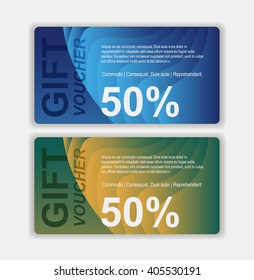 Gift voucher template. cute gift voucher certificate coupon design. Design usable for gift coupon, voucher, invitation, certificate, diploma, ticket . Vector illustration