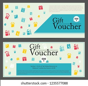 Gift voucher template design for background.