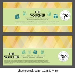 Gift voucher template design for background.