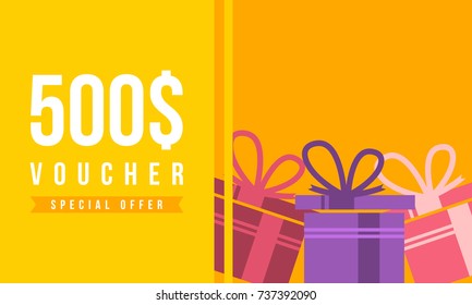 Gift voucher template design collection