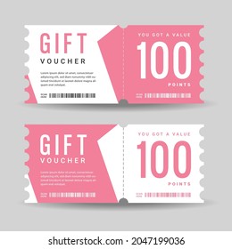 gift voucher template design in soft pink and white perfect for boost your evect product discount with this gift voucher design template vector