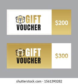 Gift voucher template design. vector illustration.