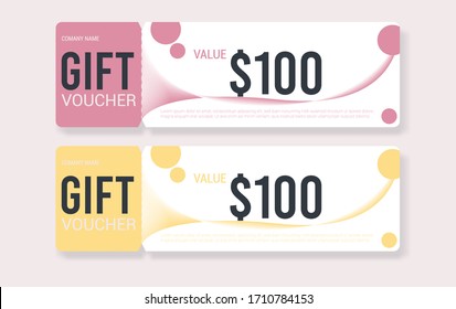 gift voucher template design, vector illustration