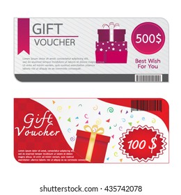 Gift Voucher Template Market Special Offer Stock Vector (Royalty Free ...