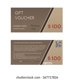 Gift Voucher template, Discount certificate coupon design template, Collection business card, calling card. Vector illustration