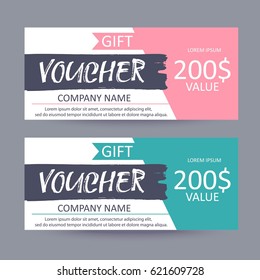 gift voucher template can be use stock vector royalty free gift cetificate template
