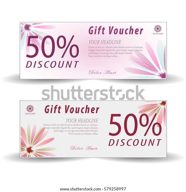 Gift Voucher Template Discount Coupon Spa Stock Vector (Royalty Free