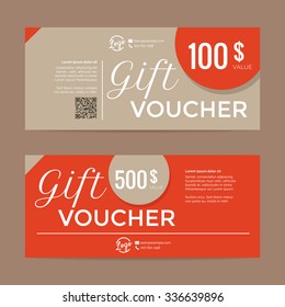 Gift voucher template , eps10 vector format