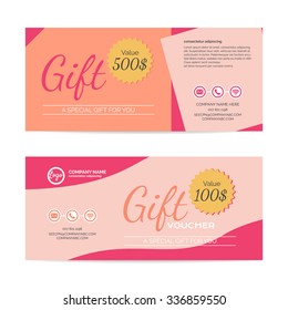 Gift voucher template , eps10 vector format