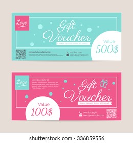 Gift voucher template , eps10 vector format