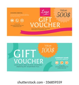 Gift voucher template , eps10 vector format