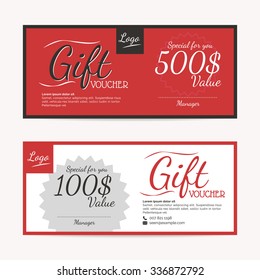 Gift voucher template , eps10 vector format