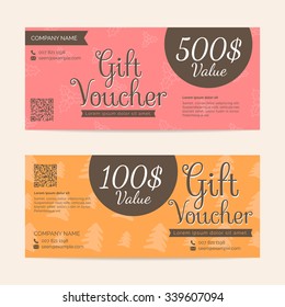Gift voucher template , eps10 vector format