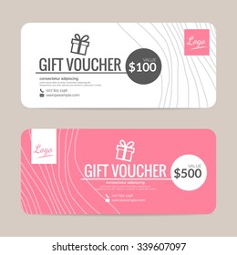 Gift voucher template , eps10 vector format