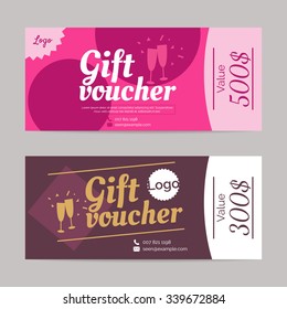 Gift voucher template , eps10 vector format