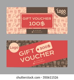 Gift voucher template , eps10 vector format