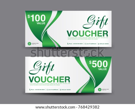gift voucher template layout business flyer stock vector royalty coupon layout