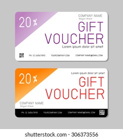  Gift voucher template and modern pattern. Voucher template with premium pattern, gift Voucher template with colorful pattern. bright concept. Vector illustration